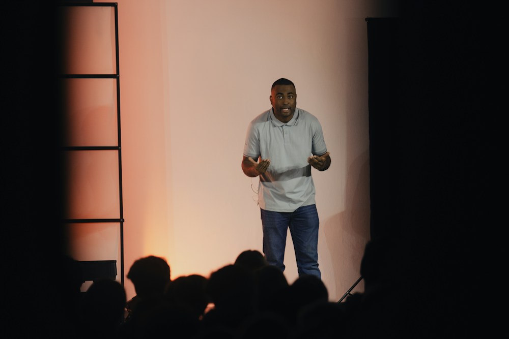 Pastor speaking to an audience